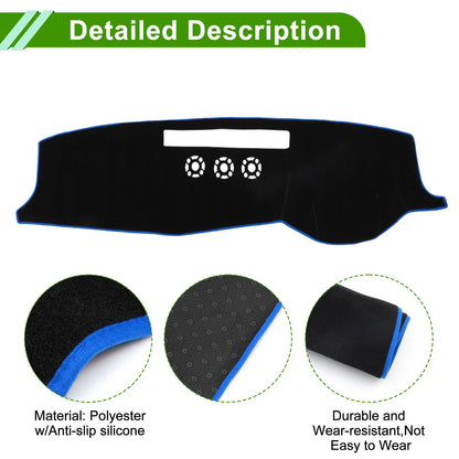 Dashboard Cover Mat for Volvo XC90 Black Blue (2015-2020) 1 Set