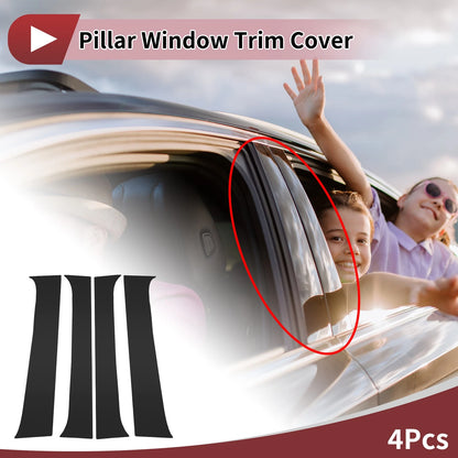 4 Pcs Car Door Pillar Window Trim for Toyota Tacoma (2016–2023)