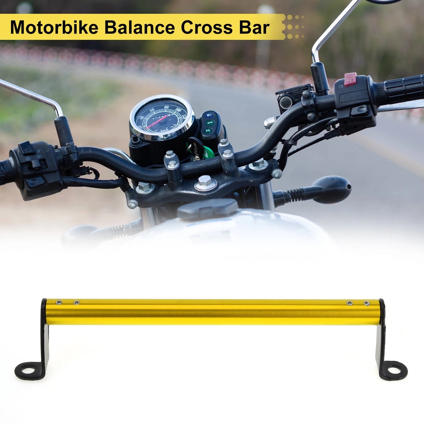 Cross Bar / 0.41" Hole / Handlebars for Motorcycle