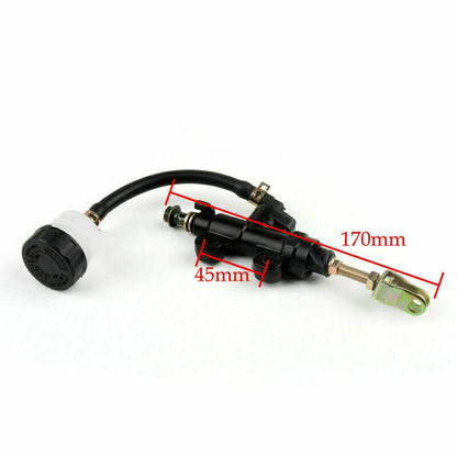 Rear Master Cylinder for Motorcycle - Hydraulic Brake Pump Fluid Reservoir (N/A)