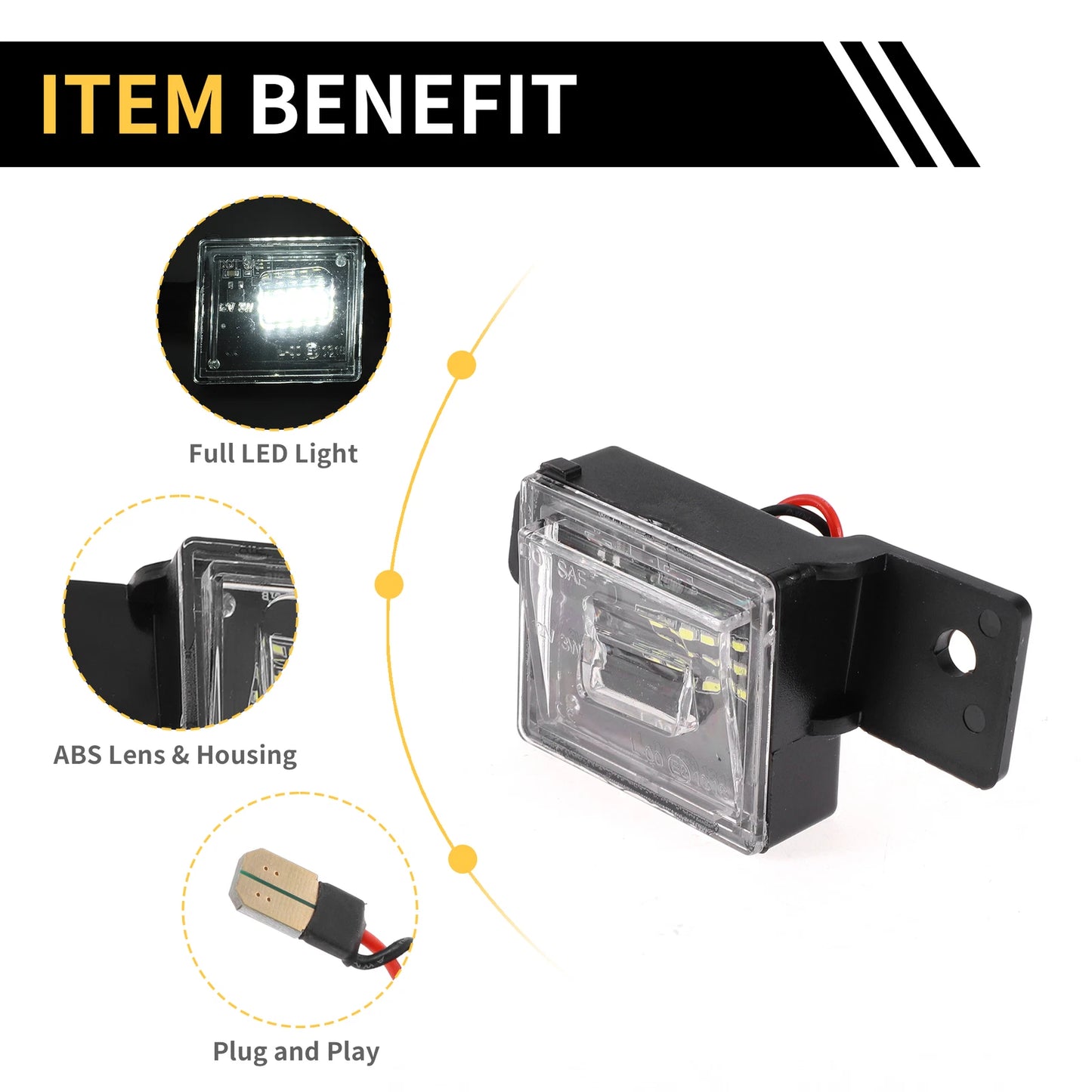 License Plate Light for Chevrolet Silverado Clear Lens