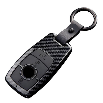 Carbon Fiber Style Key Fob Cover for Mercedes Benz A C E S CLA GLE GLS Class
