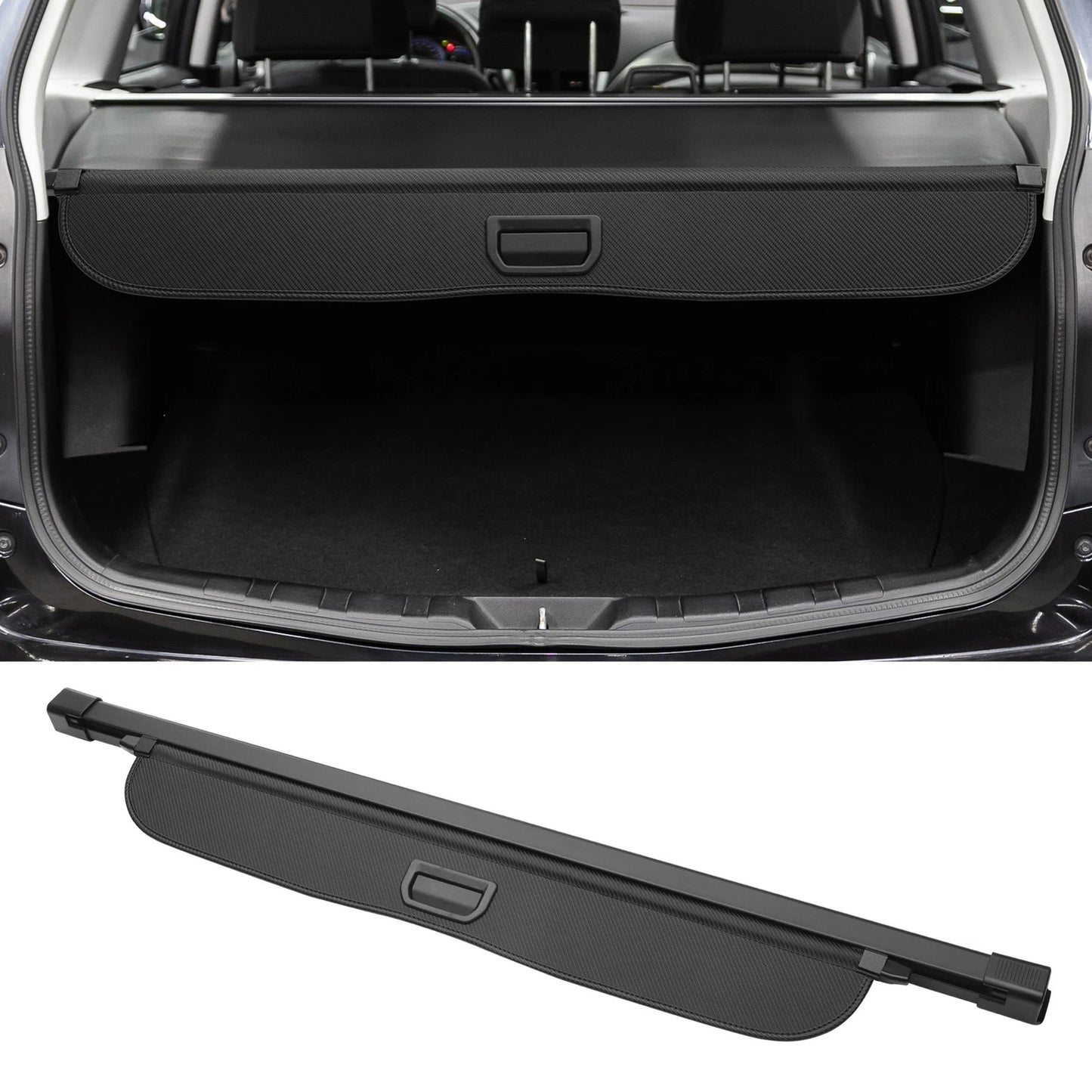 Retractable Cargo Cover for Honda CR-V 2012-2016 Black Carbon Fiber Pattern