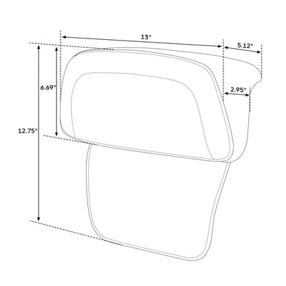 Razor Chopped Passenger Backrest Pad for Harley Touring Road Glide (2014-2023)