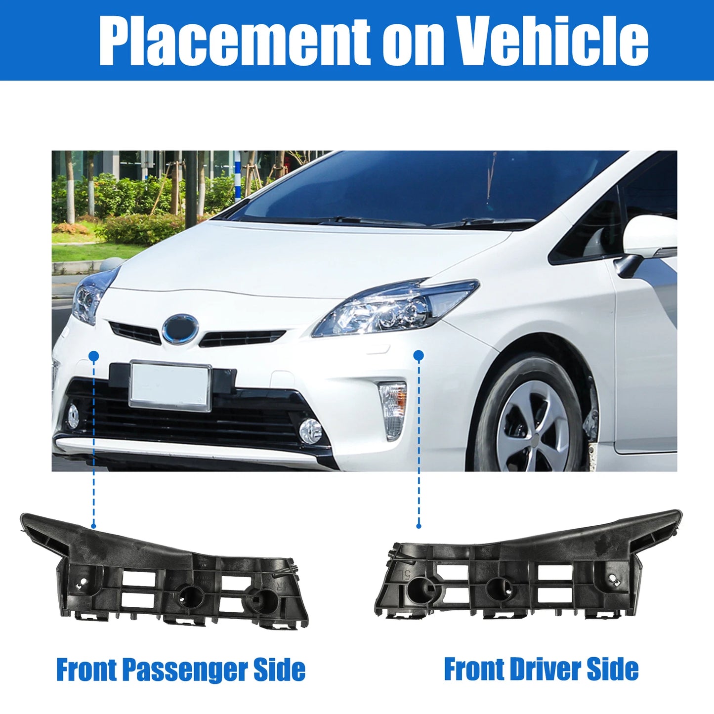 Left & Right Front Bumper Guides for Toyota