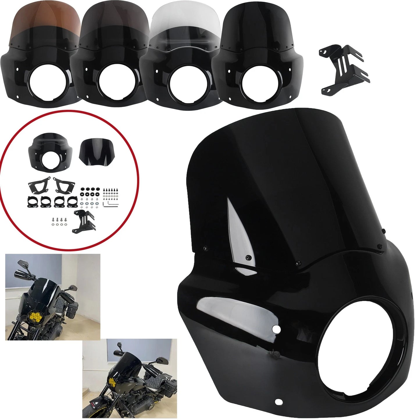 Headlight Fairing & Windshield Kit for Harley Softail Fat Bob 114 (18-24)