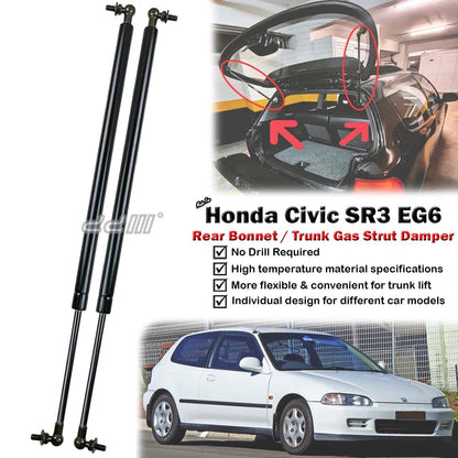 2 x Gas Shock Struts for Honda Civic Hatchback EG (1992-1995)