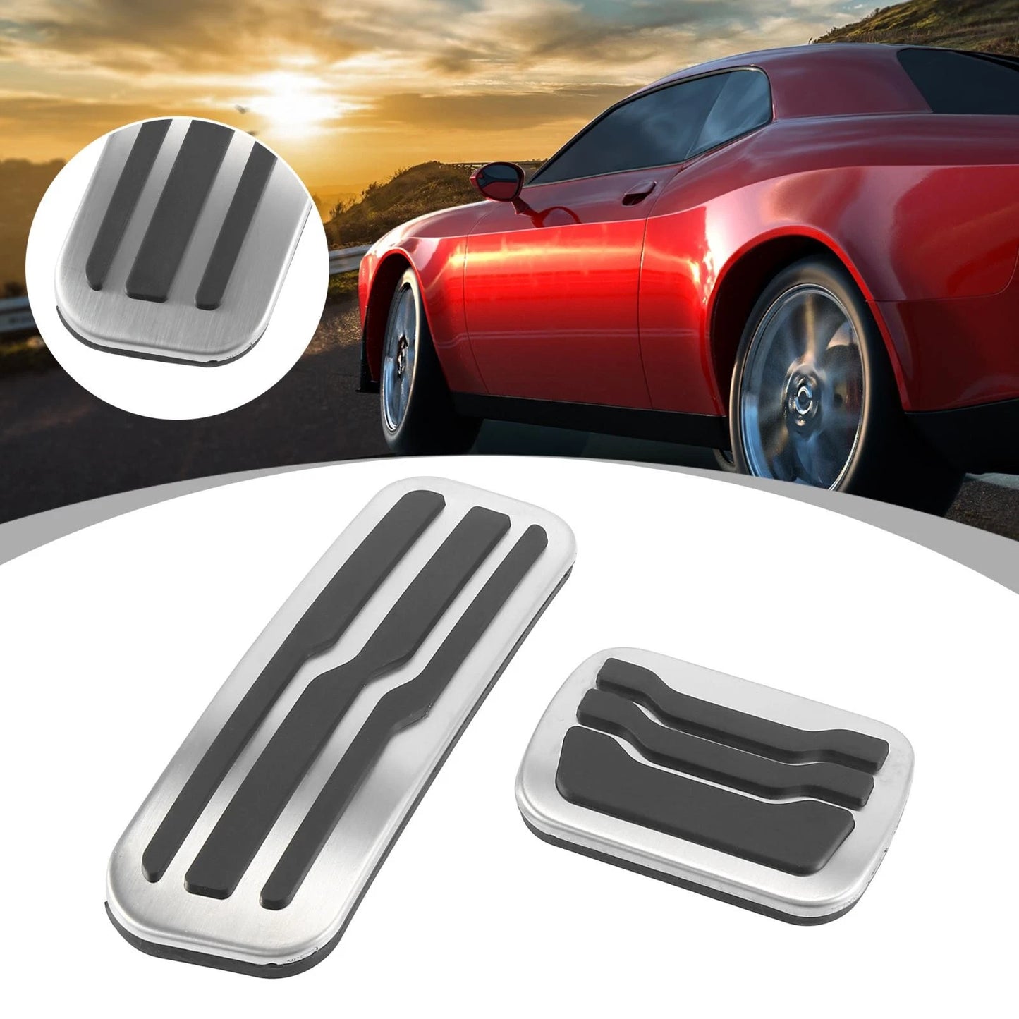 Accelerator Brake Pedal Pad Cover Kit for Ford Explorer (2010-2019)