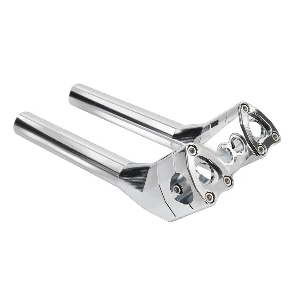 10" Chrome Tall Handlebar Risers Pullback 1.5" for Harley