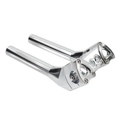 10" Chrome Tall Handlebar Risers Pullback 1.5" for Harley