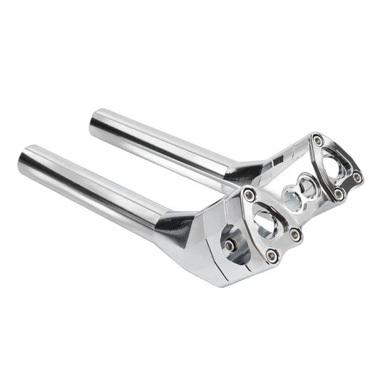 10" Chrome Tall Handlebar Risers Pullback 1.5" for Harley