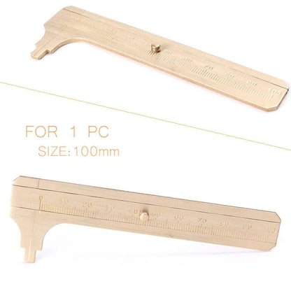 100mm Brass Caliper Sliding Vernier Ruler for Gem & Bead Measuring Tools