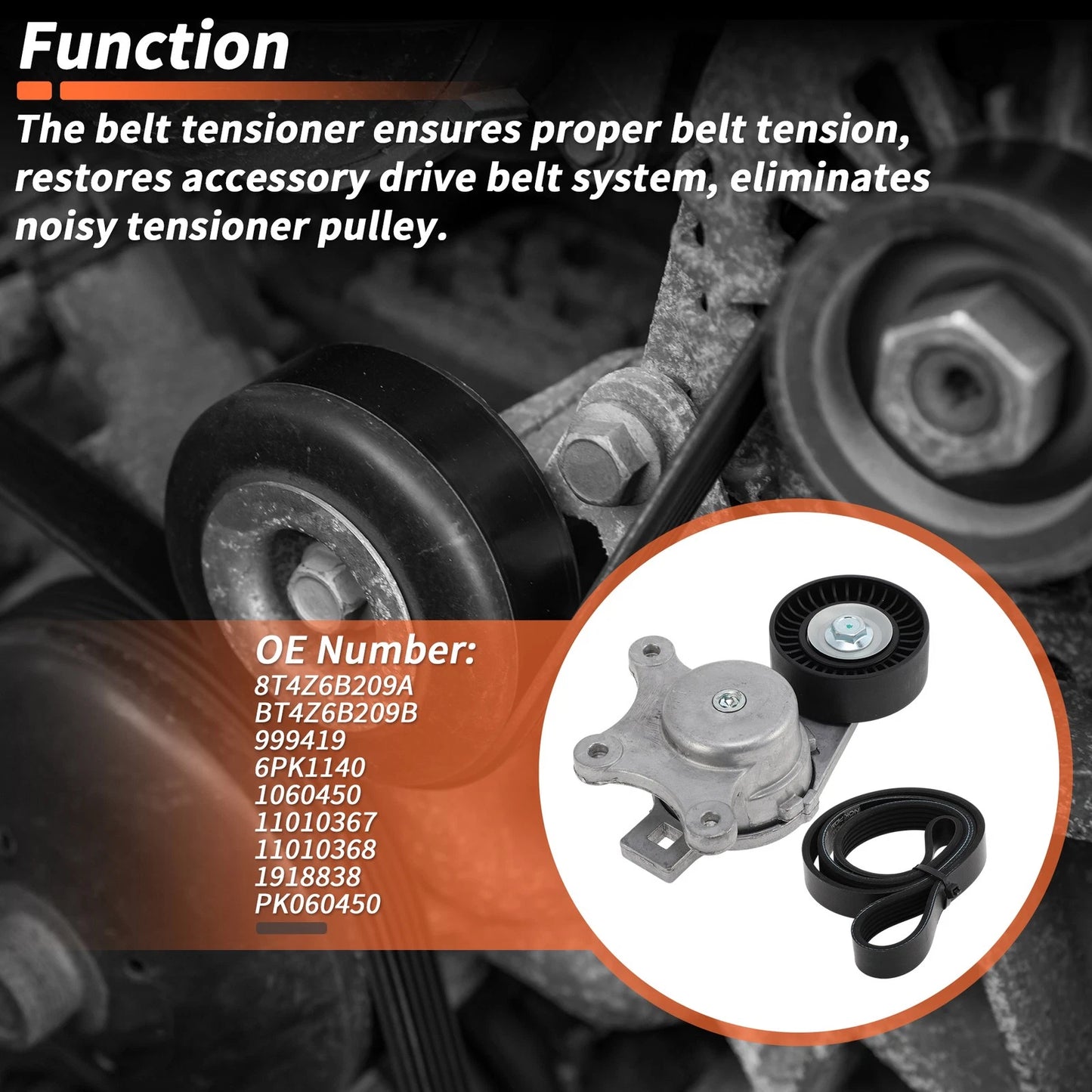 Drive Belt Tensioner for Ford Explorer 3.5L V6 (2011-2019)
