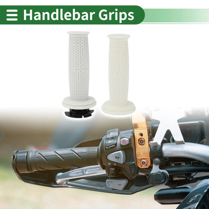 Hand Grips Cover / 7/8" 22mm / TPU White Hexagon for Motorcycle