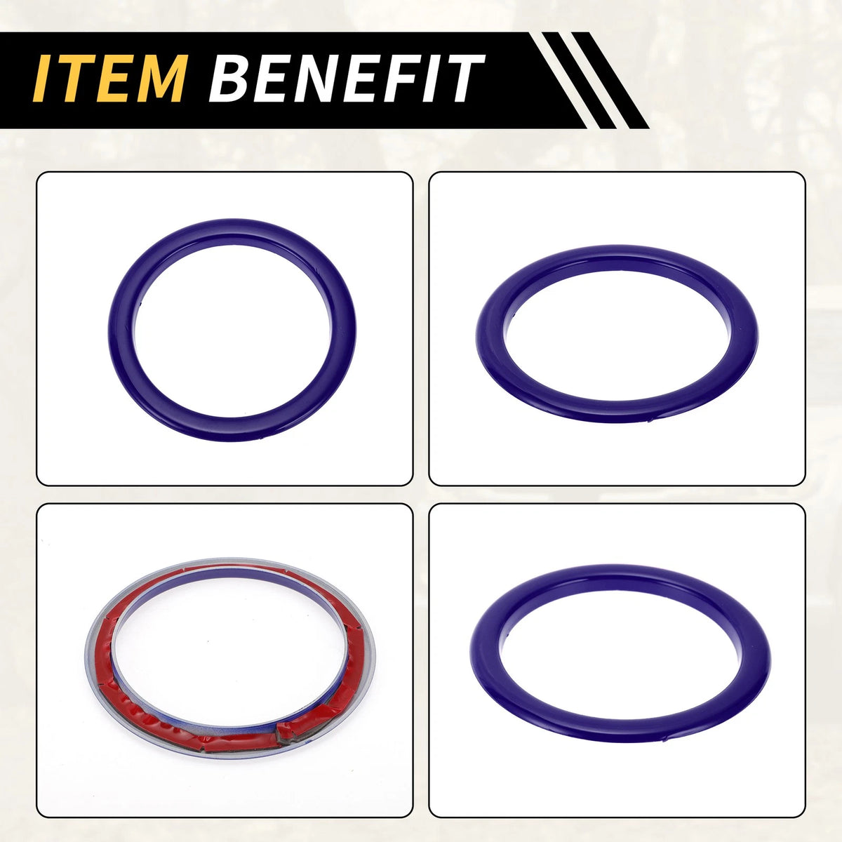 Blue AC Vent Dashboard Decoration Rings for Toyota Tundra (2014-2021) 4 Pcs