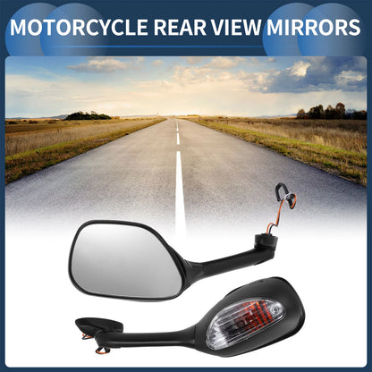 Set of Rear View Mirrors w/ Turn Signals for Suzuki GSXR600 (2006-2018)
