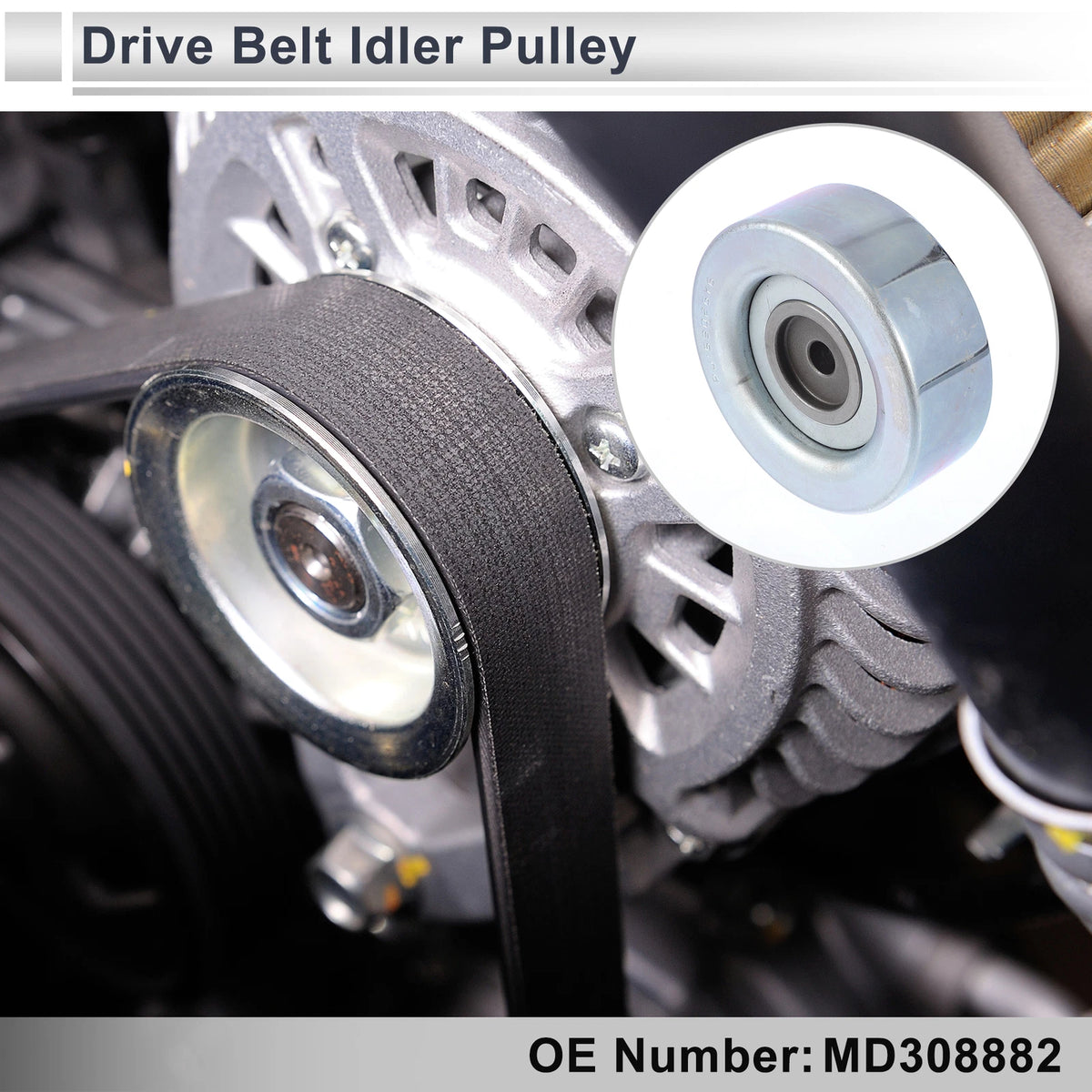 Drive Belt Idler Pulley for Hyundai Sonata (1990 - 1998)