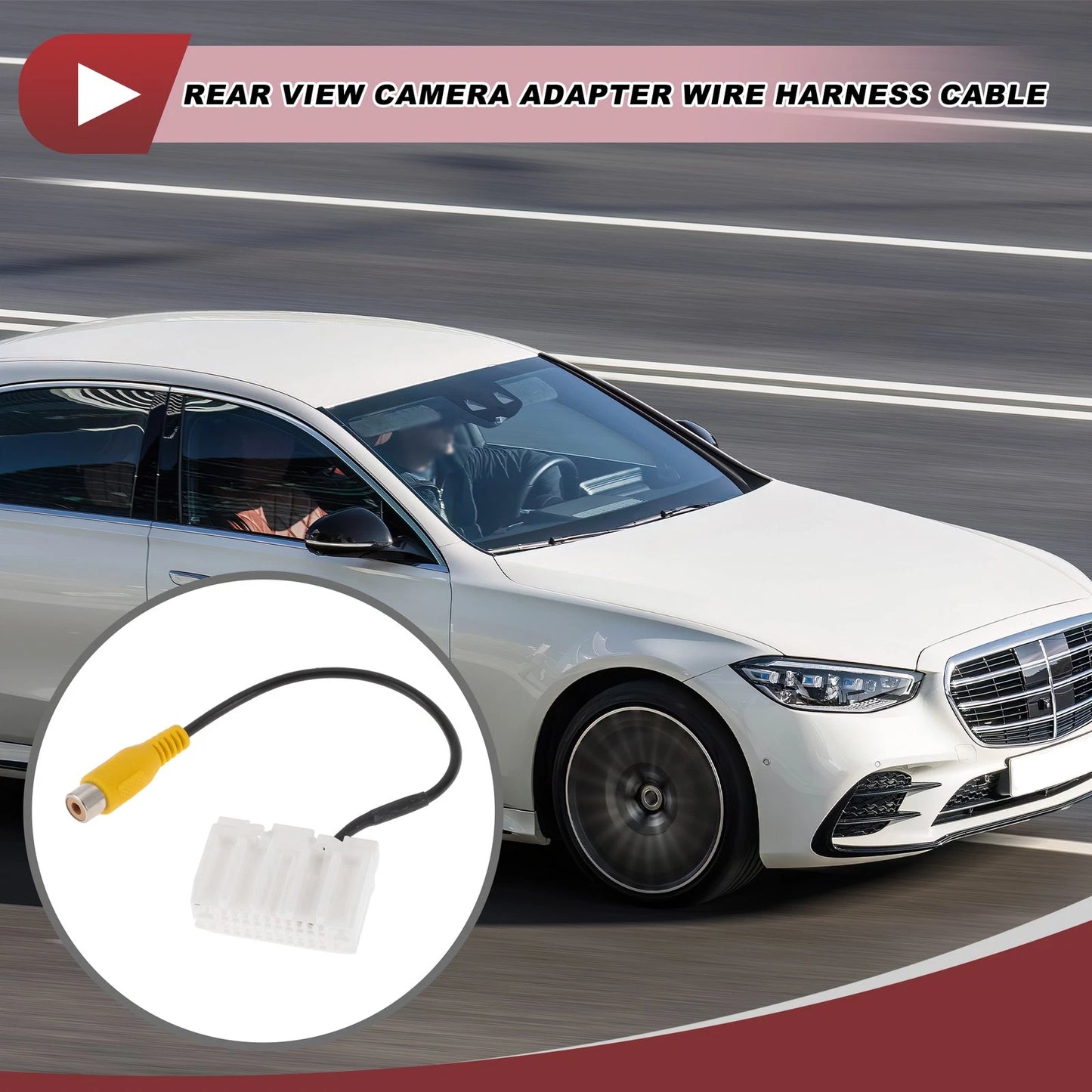 Rear View Camera Adapter Wire Harness Cable for Jeep Compass (2009-2017)