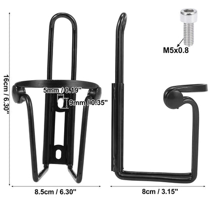 2pcs Universal Bike Motorcycle Drink Bottle Holder Cages Carrier Rack Black