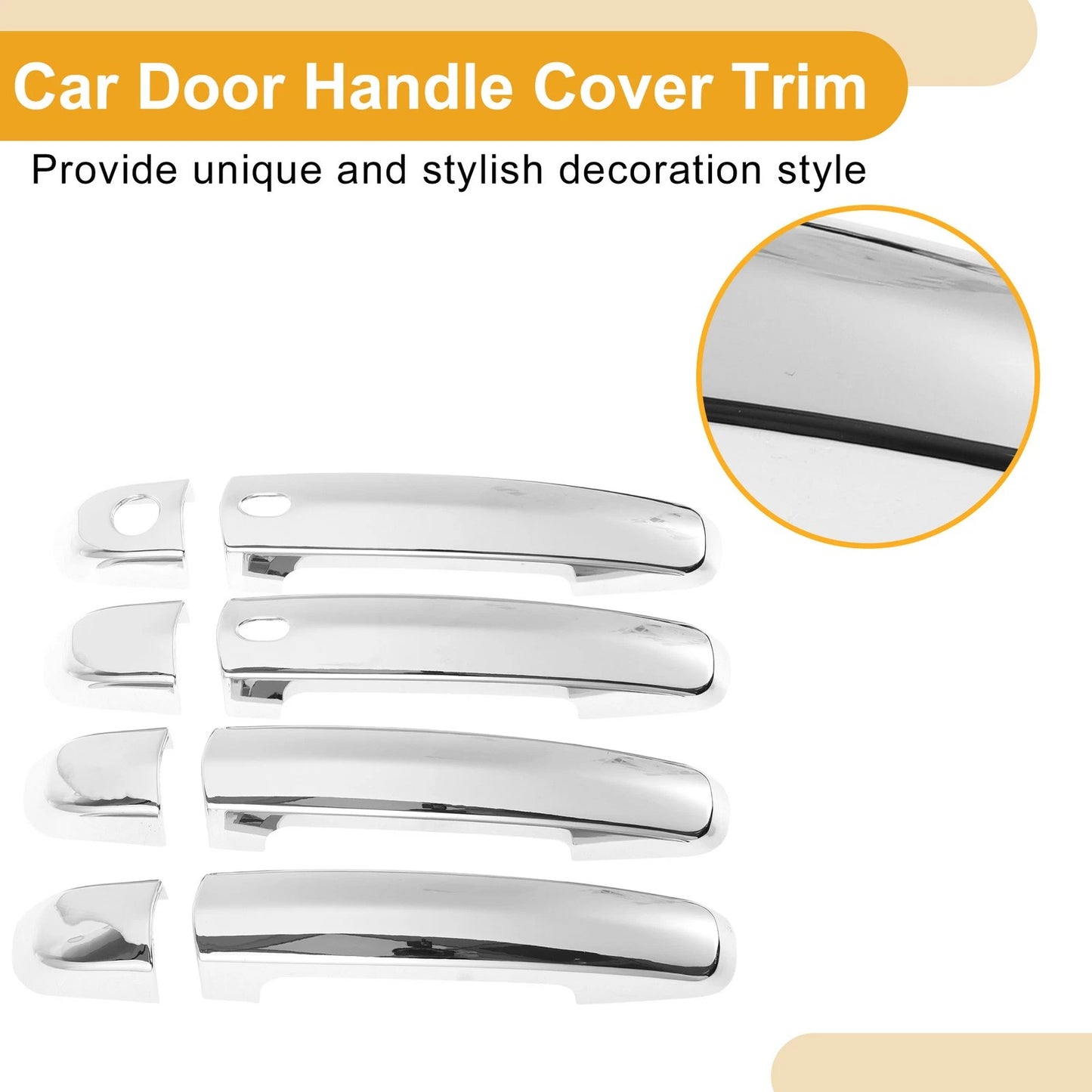Silver Tone Door Handle Cover Trim for Suzuki Swift (2005-2017)