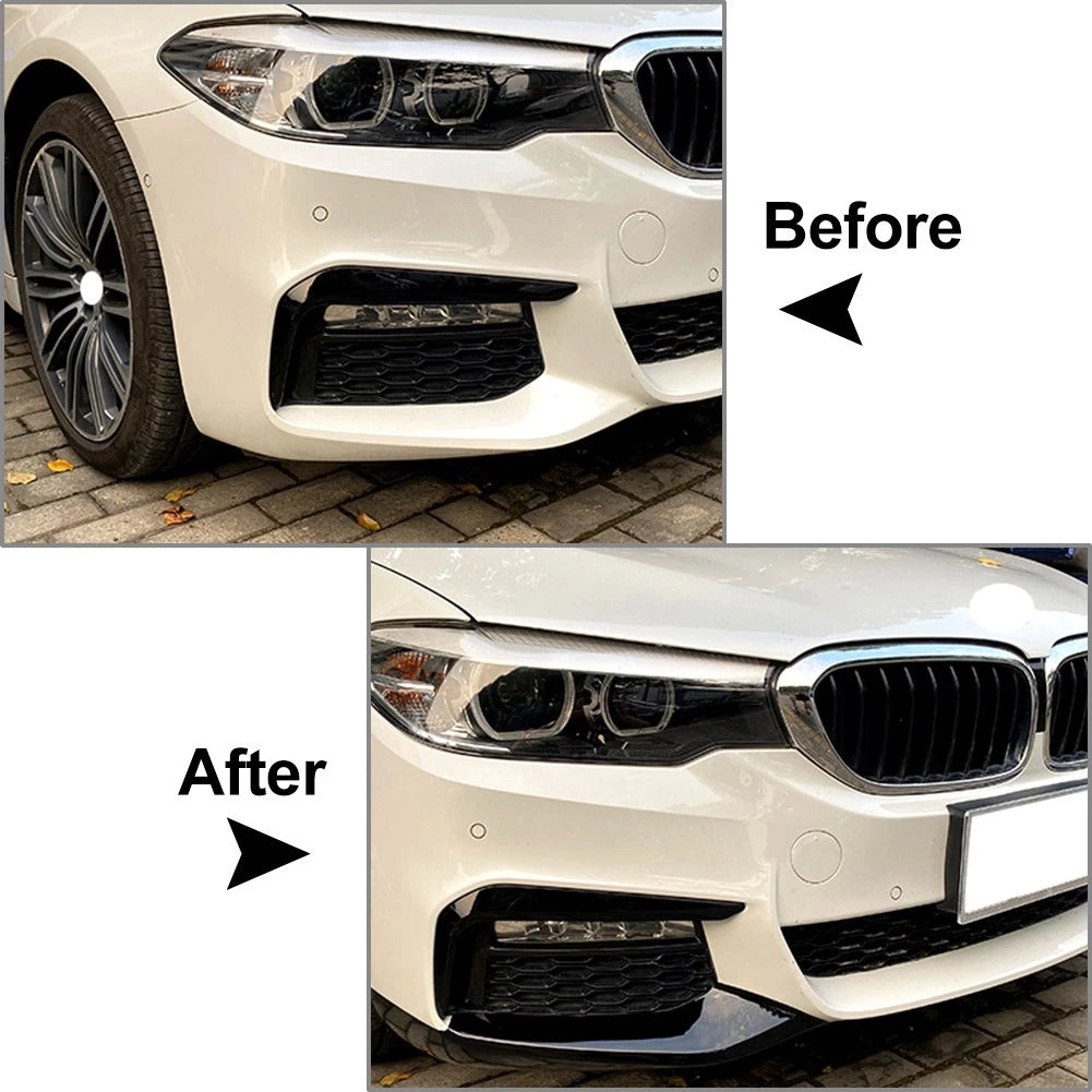 Front Bumper Splitter Lip Canard for BMW 5 Series G30 G31 M Sport (2017-2020)
