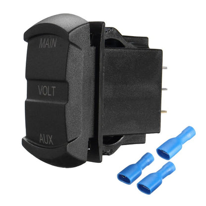 1x Dual Battery Volt Meter LED Digital Marine Voltage Gauge for Boat