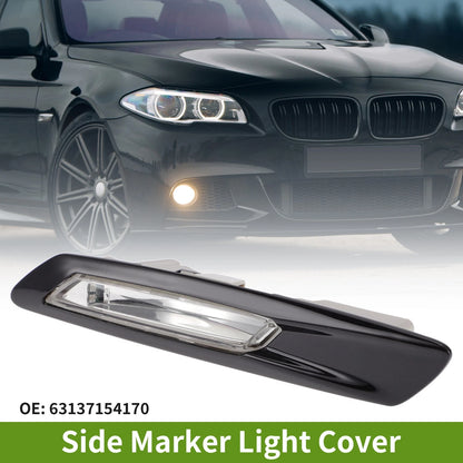 1 x Black Right Side Marker Light Cover for BMW 528i (2011 - 2016)