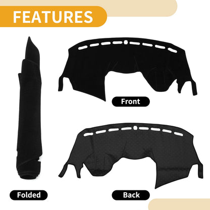 Dashboard Cover Mat for Ford Kuga 2015-2023 - Black Carpet (1 x Piece)