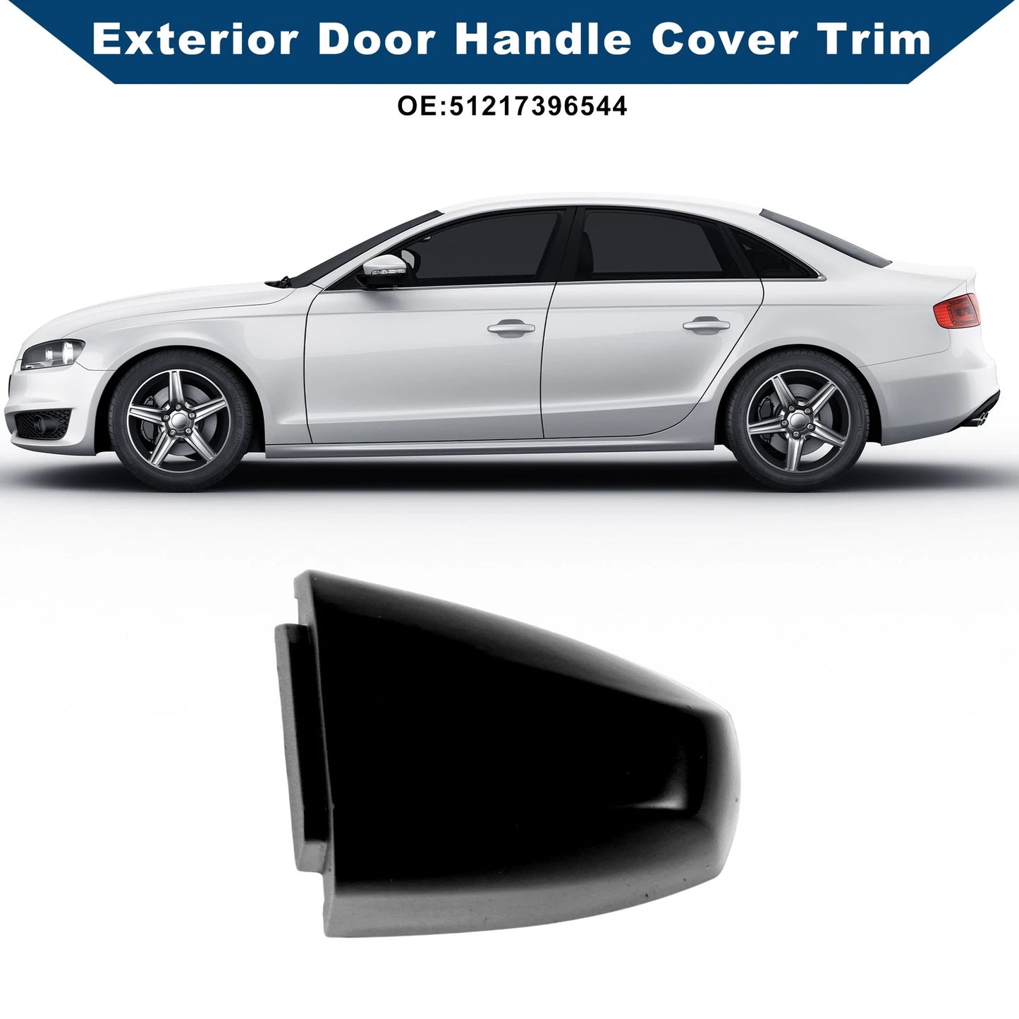 Exterior Door Handle Cover Trim for BMW X1 X5 X6 2014-2019 Black ABS