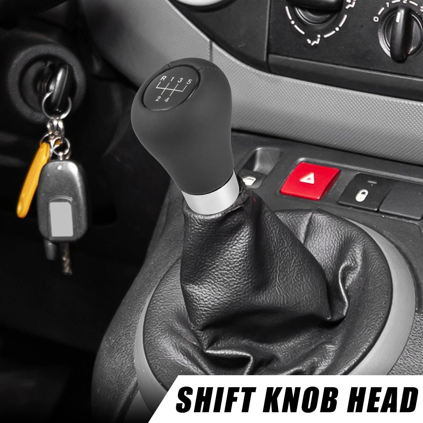 5 Speed Gear Shift Knob Head Black Silver for BMW 1 3 5 6 Series
