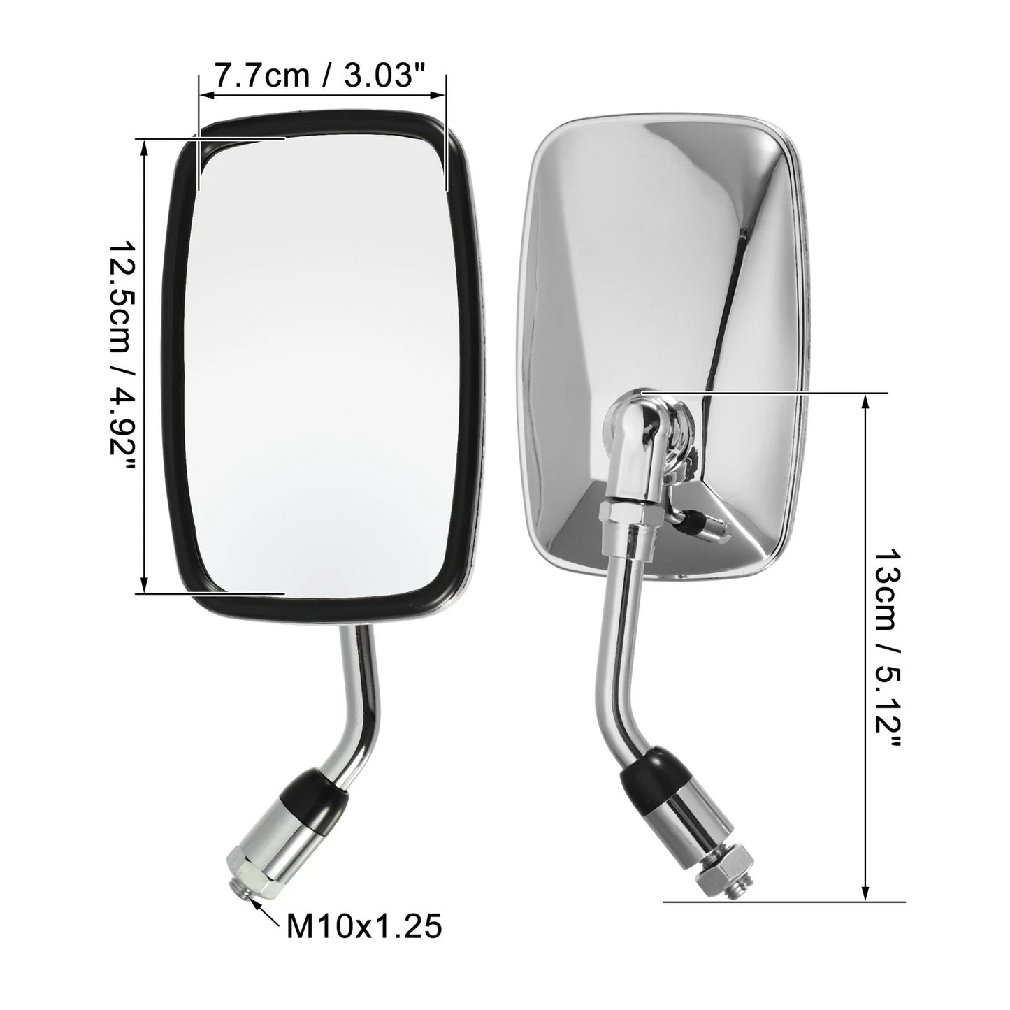 2 x 10mm Screw Rearview Side Mirror Universal for Honda CB400SF