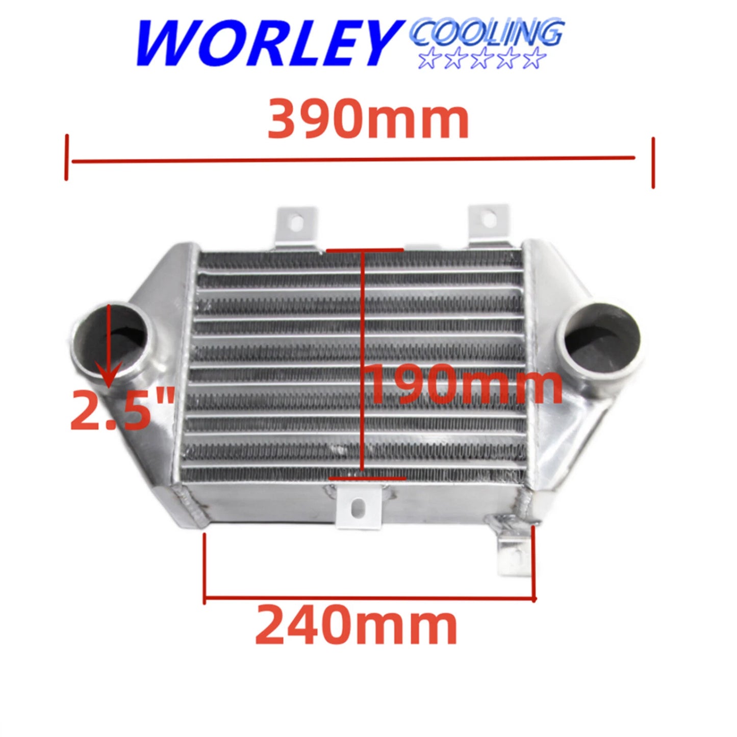 2.5" Front Mount Intercooler 390x280x140mm