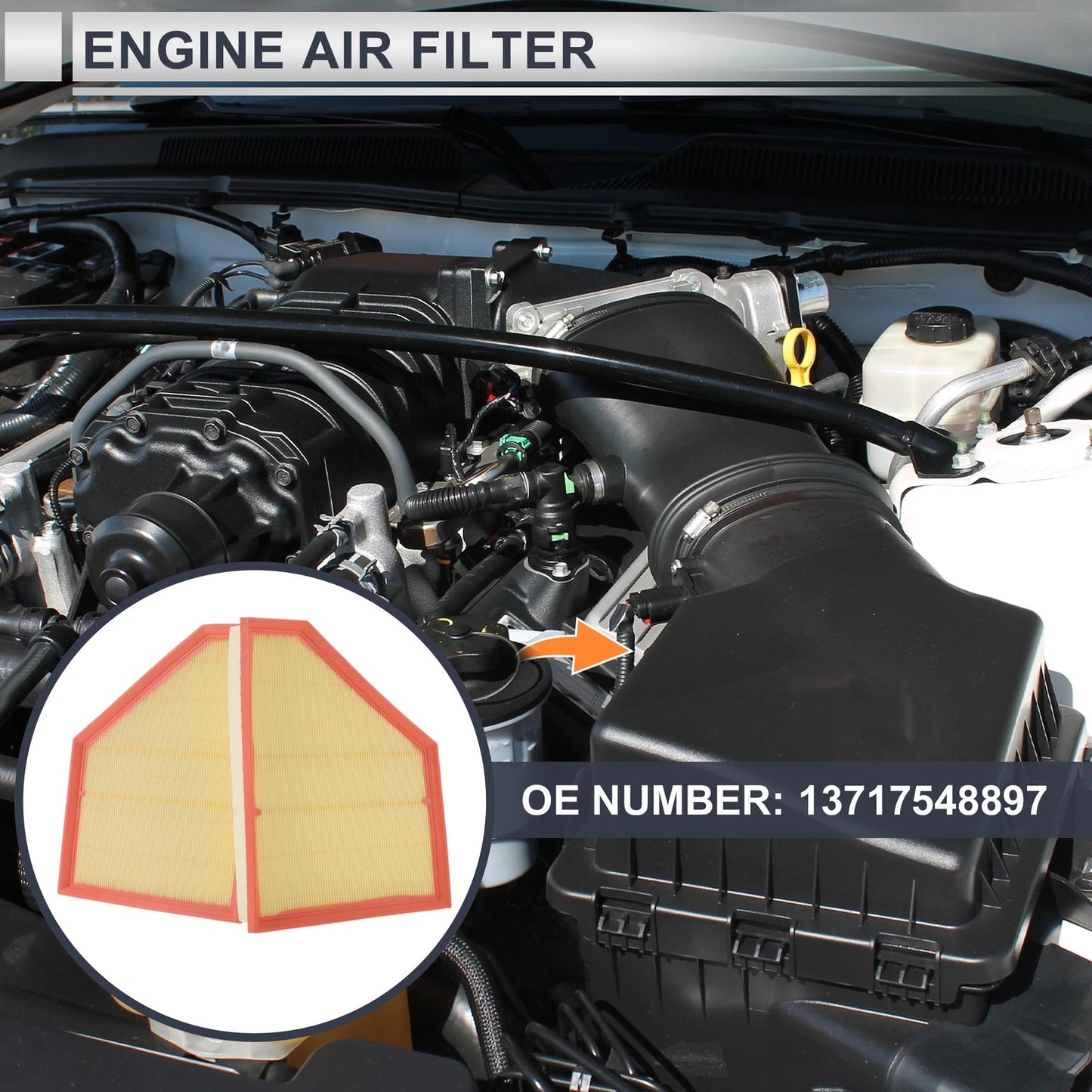 Engine Air Filter for BMW X5 4.8i (2007-2008)