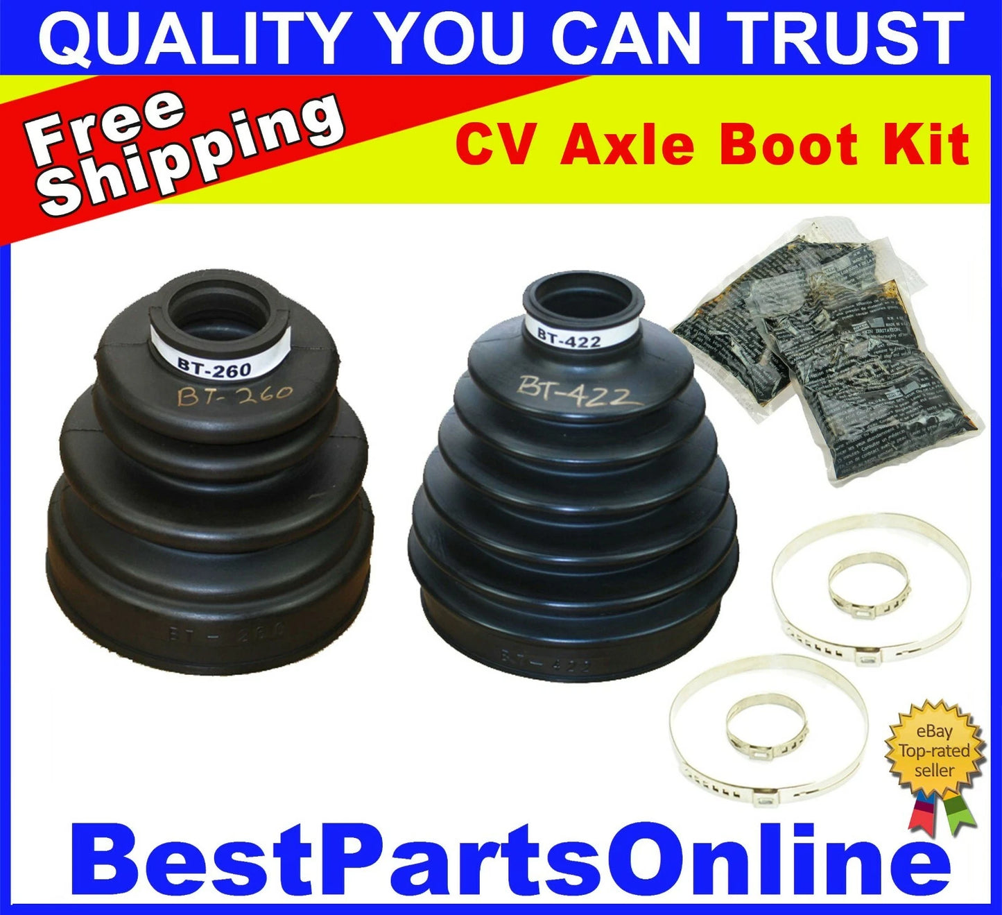 2 x CV Axle Boot Kit for Hyundai Santa Fe