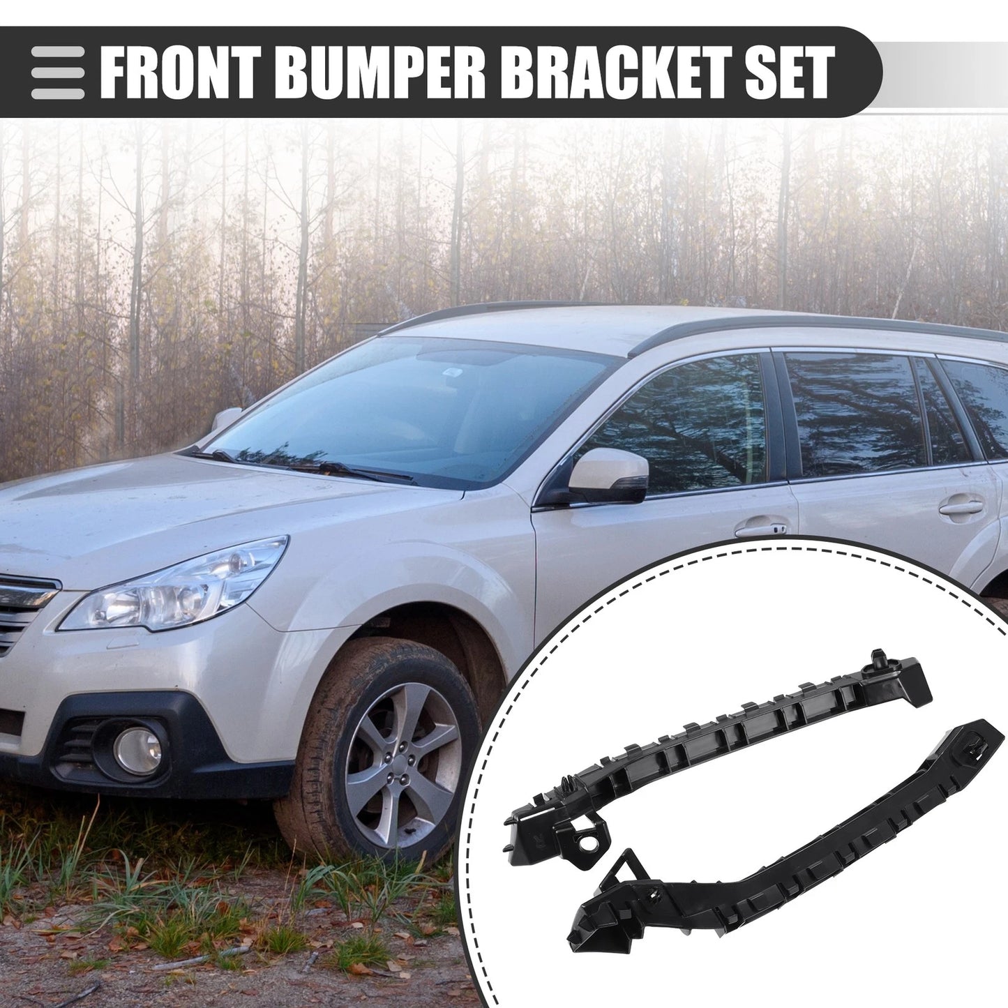 Left Right Front Bumper Brackets for Subaru Impreza WRX STi (2011-2014)