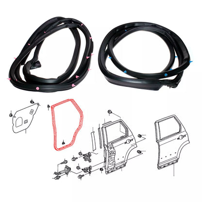 Rear Door Weatherstrip Seal x2 for Honda CR-V 2nd Gen 2002-2005
