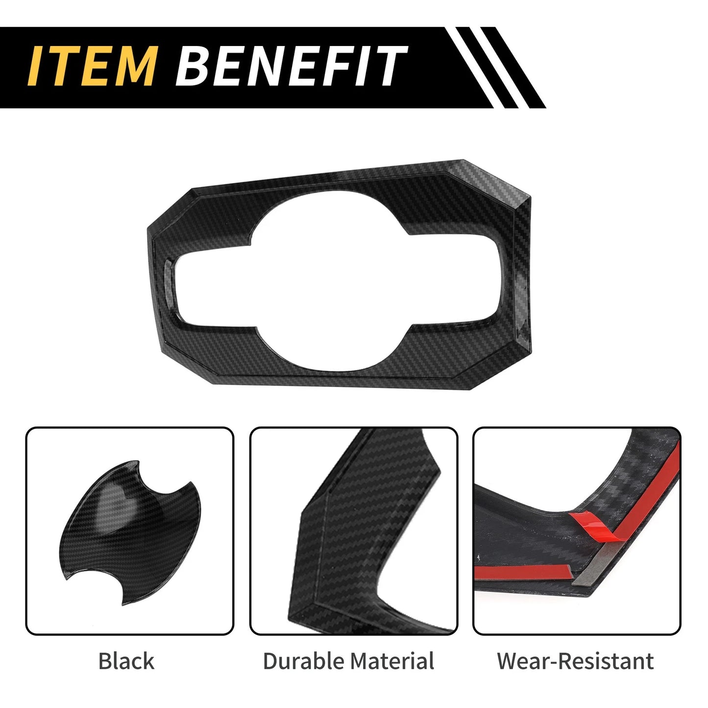 Carbon Fiber Front Rear Door Handle Bowl Caps for Toyota Tundra (2022-2024)