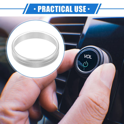 2 x AC Switch Knob Covers for Dodge Ram 1500 2500 3500 (2010-2012) Silver Tone