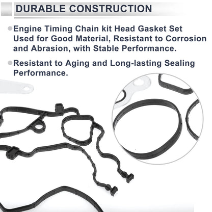 Engine Timing Cover Gasket Set for Jeep Wrangler 3.6L 3.2L (2012 - 2016)