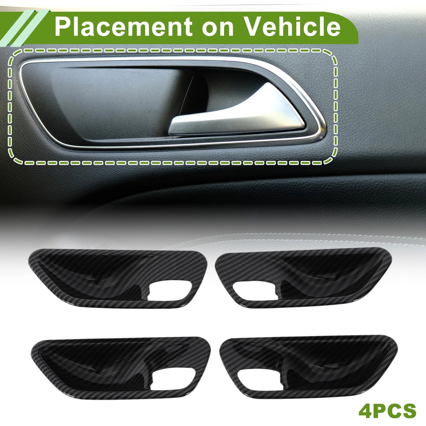 Interior Door Handle Bowl Cover Trim for BMW 3 Series (2013-2018) - 4 Pcs