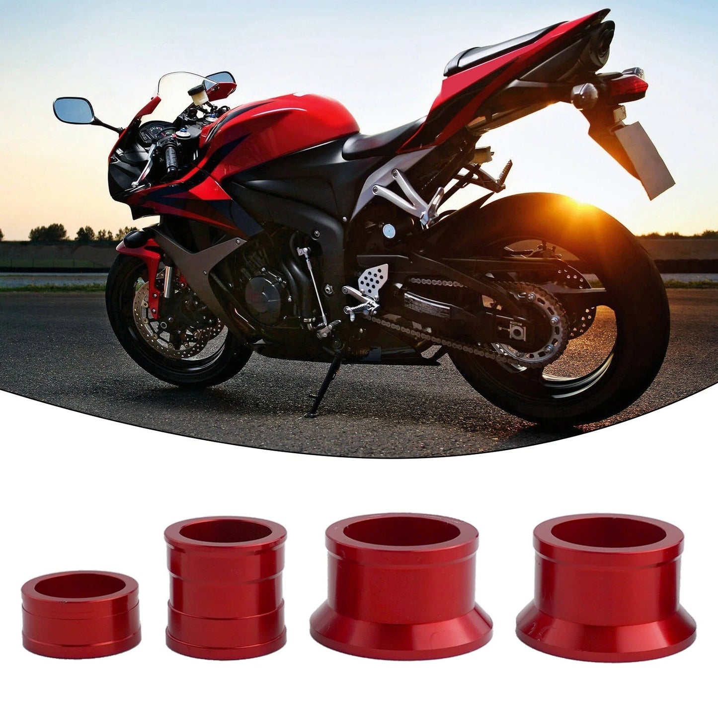 2 x Billet Front Rear Wheel Spacers for CR125 CR250 CRF250R CRF450X CRF450R