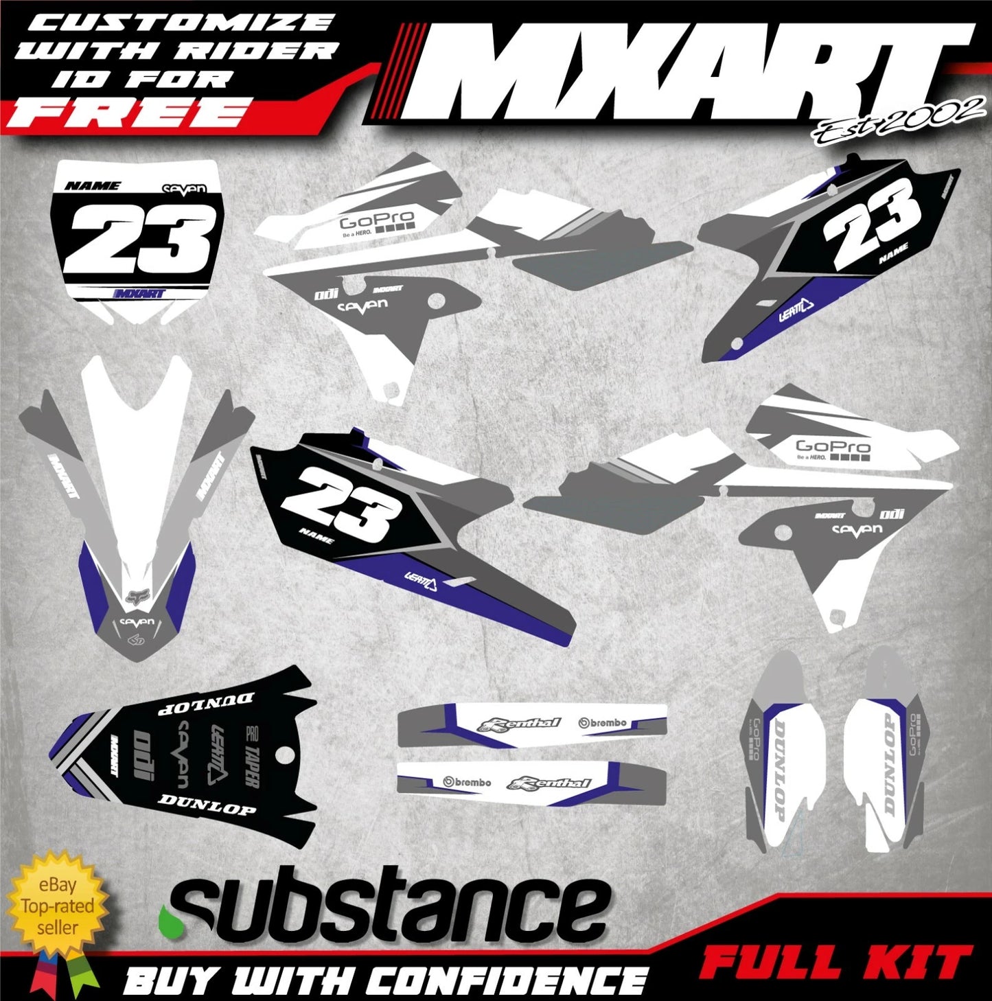 Graphics for Yamaha YZF 250 2014-2018 SHADES STYLE Stickers
