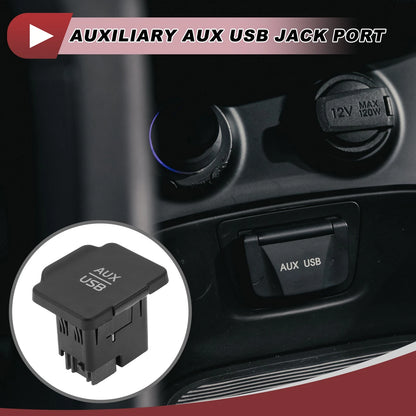 AUX USB Jack Port for Nissan Sentra (2014-2018) Black 1 Pc