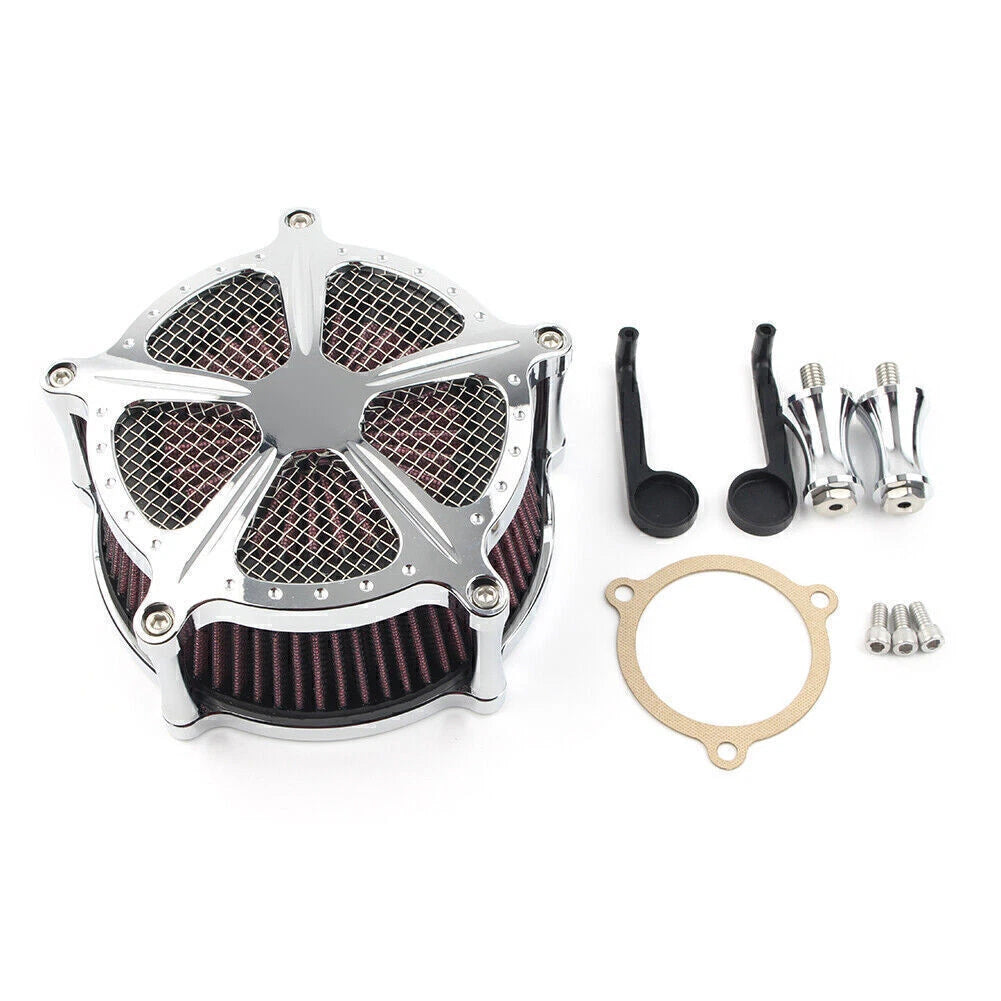 CNC Chrome Air Cleaner for Harley Touring Electra Street Glide Road King (08-16)