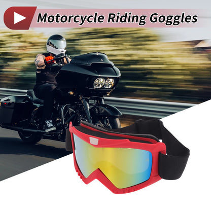 1 Pc Motorcycle Riding Goggles Red Lens Frame for PC Cycling Sunglasses