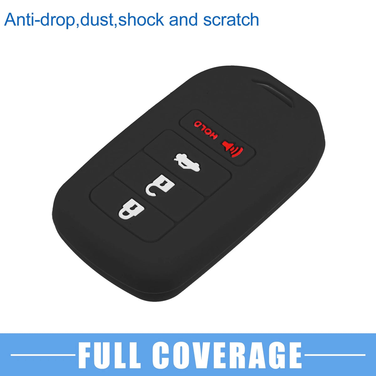 Smart Key Fob Cover Case for Honda Accord EX EXL EX-L (2013-2018) -  Black