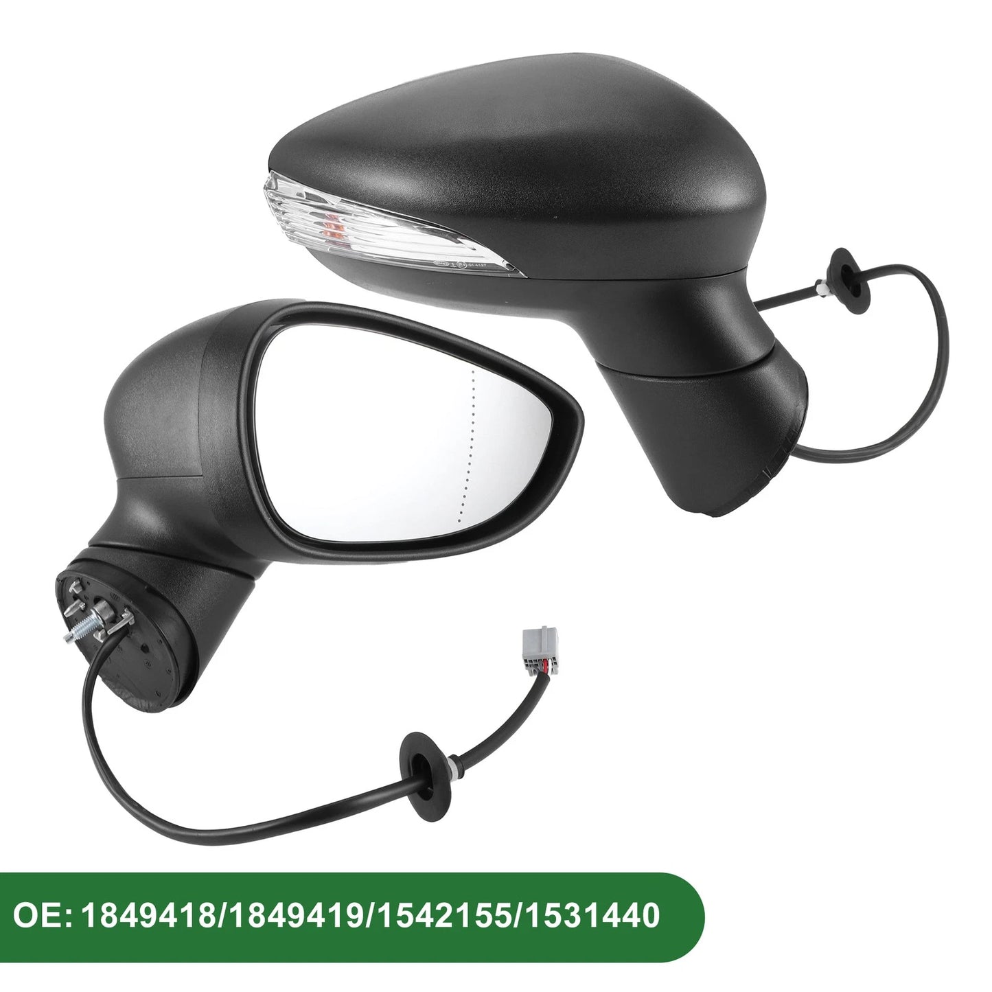 Right Side Door Mirror for Ford Fiesta MK7 (2012-2017)
