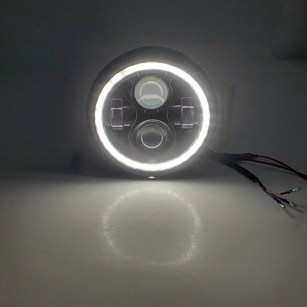 5.75" LED Motorcycle Headlight DRL Round Light for Harley