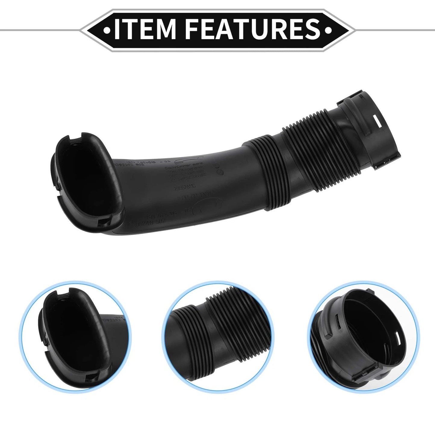Car Intake Hose for BMW X5 X6 E70 E71 35iX 40iX Black