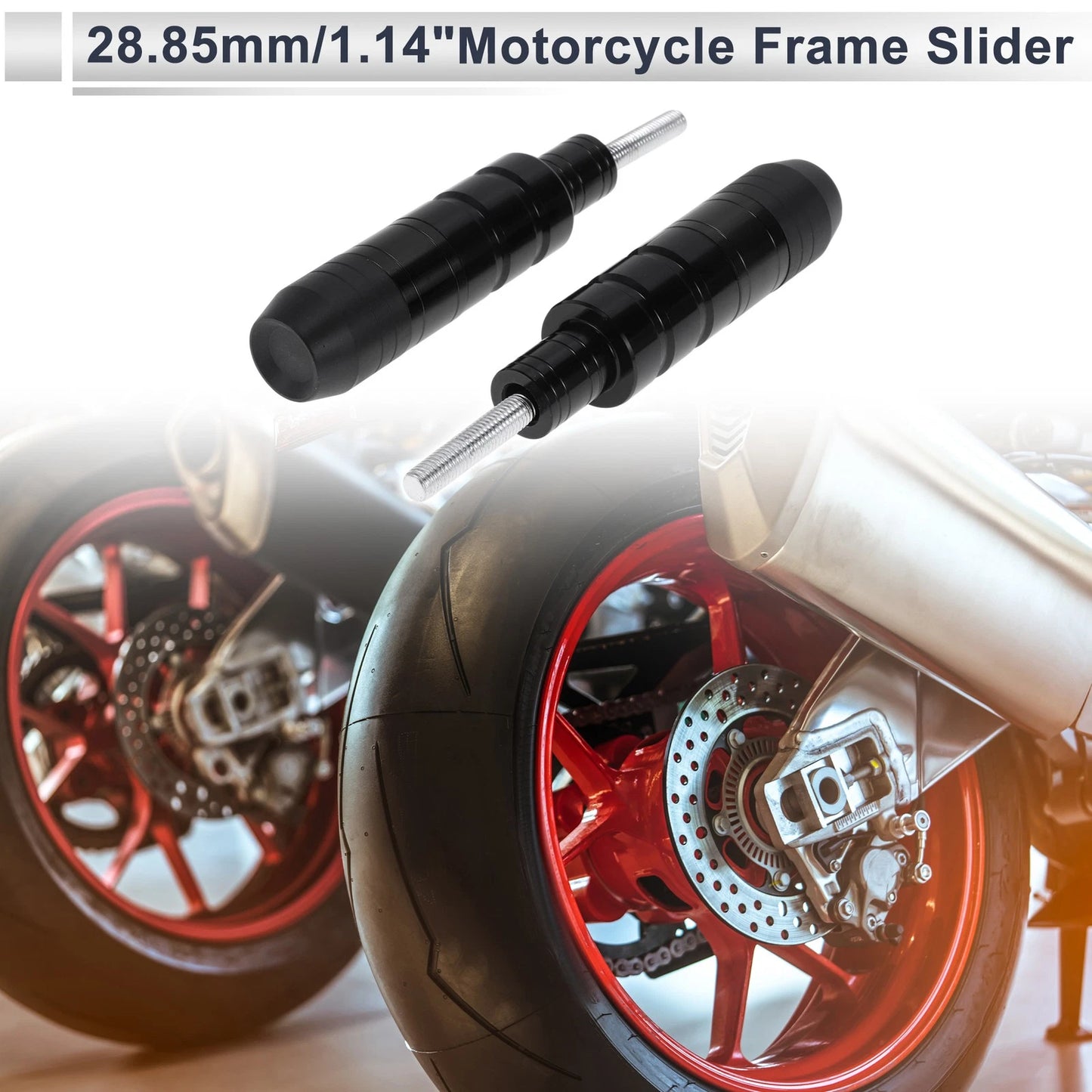 0.73" Aluminum Alloy Plastic Motorcycle Slider Frame 2 Pcs for Motorcycle